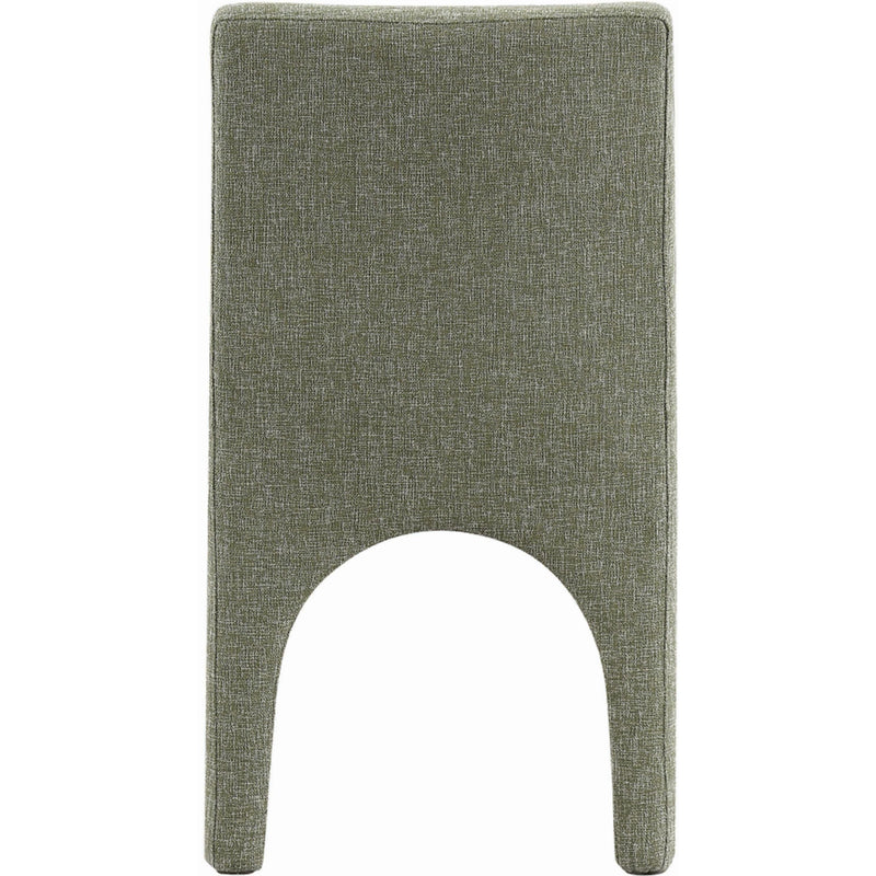 Meridian Gramercy Green Linen Textured Fabric Dining Chair IMAGE 2