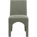 Meridian Gramercy Green Linen Textured Fabric Dining Chair IMAGE 3