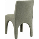 Meridian Gramercy Green Linen Textured Fabric Dining Chair IMAGE 6