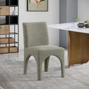 Meridian Gramercy Green Linen Textured Fabric Dining Chair IMAGE 8