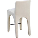 Meridian Gramercy Beige Linen Textured Fabric Stool IMAGE 6
