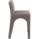 Meridian Gramercy Brown Linen Textured Fabric Stool IMAGE 5