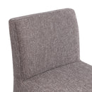 Meridian Gramercy Brown Linen Textured Fabric Stool IMAGE 7