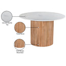 Meridian Oakhill Natural Dining Table IMAGE 11