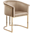 Meridian Tierra Beige Velvet Dining Chair IMAGE 4