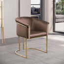 Meridian Tierra Brown Velvet Dining Chair IMAGE 2