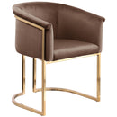 Meridian Tierra Brown Velvet Dining Chair IMAGE 4