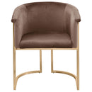 Meridian Tierra Brown Velvet Dining Chair IMAGE 5