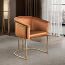 Meridian Tierra Cognac Velvet Dining Chair IMAGE 2