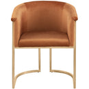 Meridian Tierra Cognac Velvet Dining Chair IMAGE 5