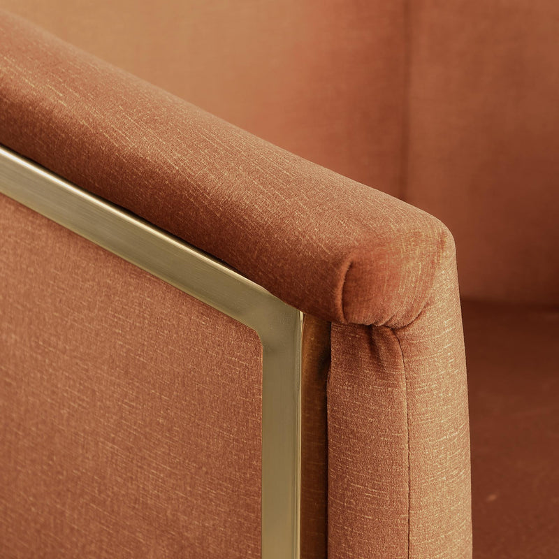 Meridian Tierra Cognac Velvet Dining Chair IMAGE 8
