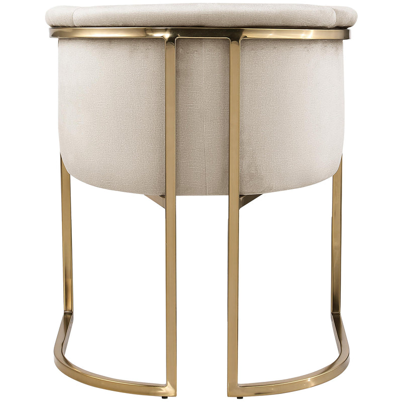 Meridian Tierra Cream Velvet Dining Chair IMAGE 3