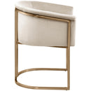 Meridian Tierra Cream Velvet Dining Chair IMAGE 6