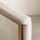 Meridian Tierra Cream Velvet Dining Chair IMAGE 8