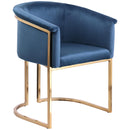 Meridian Tierra Navy Velvet Dining Chair IMAGE 4