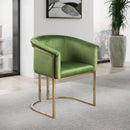 Meridian Tierra Olive Velvet Dining Chair IMAGE 2