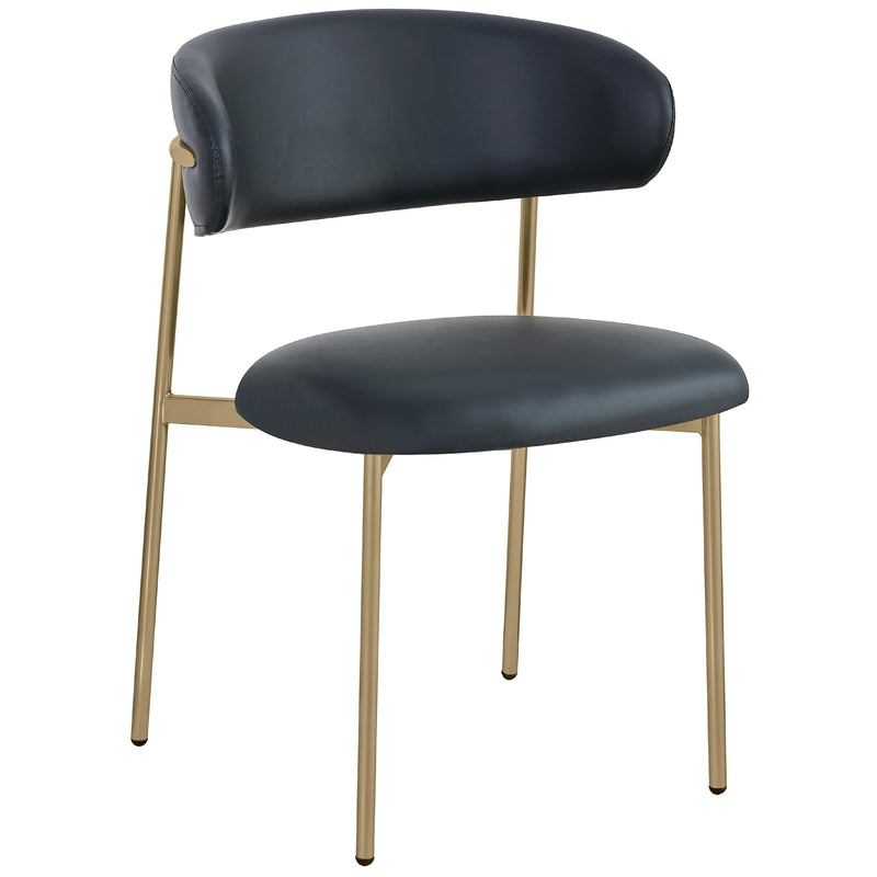 Meridian Lupita Black Vegan Leather Dining Chair IMAGE 1