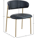 Meridian Lupita Black Vegan Leather Dining Chair IMAGE 8