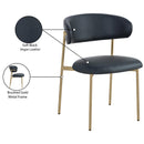 Meridian Lupita Black Vegan Leather Dining Chair IMAGE 9