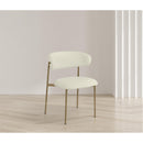 Meridian Lupita Cream Vegan Leather Dining Chair IMAGE 2