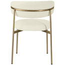 Meridian Lupita Cream Vegan Leather Dining Chair IMAGE 3