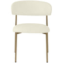 Meridian Lupita Cream Vegan Leather Dining Chair IMAGE 4