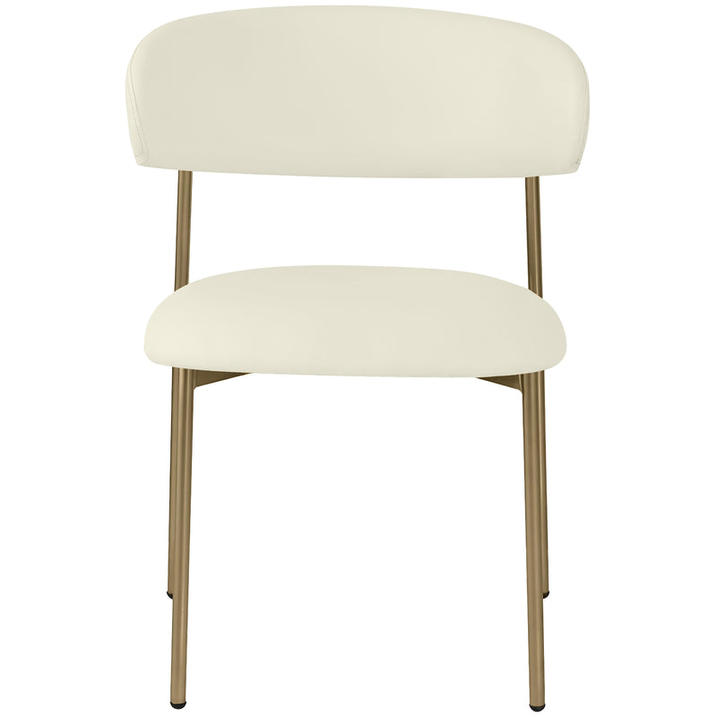 Meridian Lupita Cream Vegan Leather Dining Chair IMAGE 4
