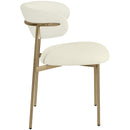 Meridian Lupita Cream Vegan Leather Dining Chair IMAGE 5