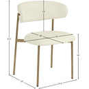 Meridian Lupita Cream Vegan Leather Dining Chair IMAGE 8