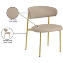 Meridian Lupita Taupe Vegan Leather Dining Chair IMAGE 9