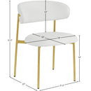 Meridian Lupita White Vegan Leather Dining Chair IMAGE 10