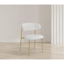 Meridian Lupita White Vegan Leather Dining Chair IMAGE 2