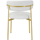 Meridian Lupita White Vegan Leather Dining Chair IMAGE 3