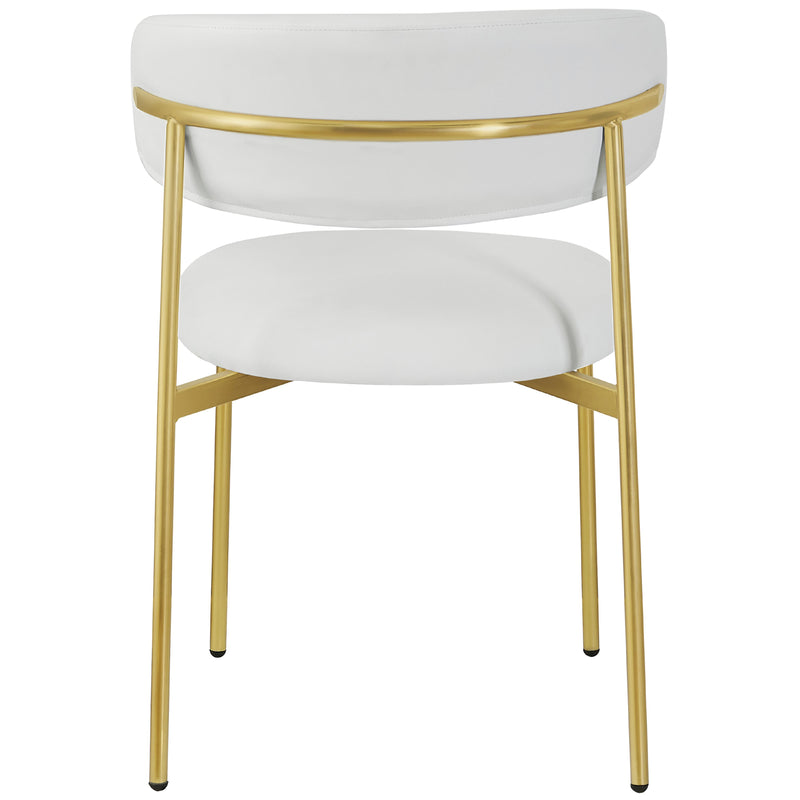 Meridian Lupita White Vegan Leather Dining Chair IMAGE 3