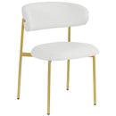 Meridian Lupita White Vegan Leather Dining Chair IMAGE 4