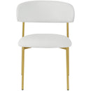 Meridian Lupita White Vegan Leather Dining Chair IMAGE 5