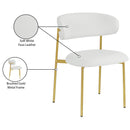 Meridian Lupita White Vegan Leather Dining Chair IMAGE 9