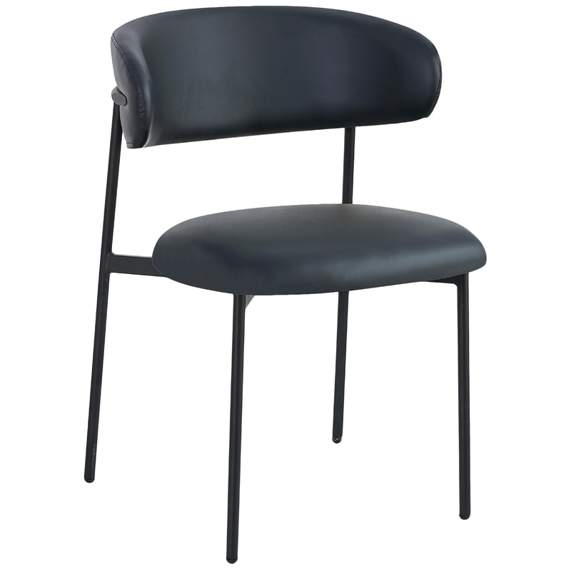 Meridian Lupita Black Vegan Leather Dining Chair IMAGE 1