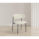 Meridian Lupita Cream Vegan Leather Dining Chair IMAGE 2