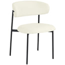 Meridian Lupita Cream Vegan Leather Dining Chair IMAGE 4