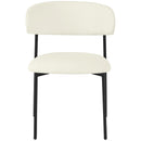Meridian Lupita Cream Vegan Leather Dining Chair IMAGE 5