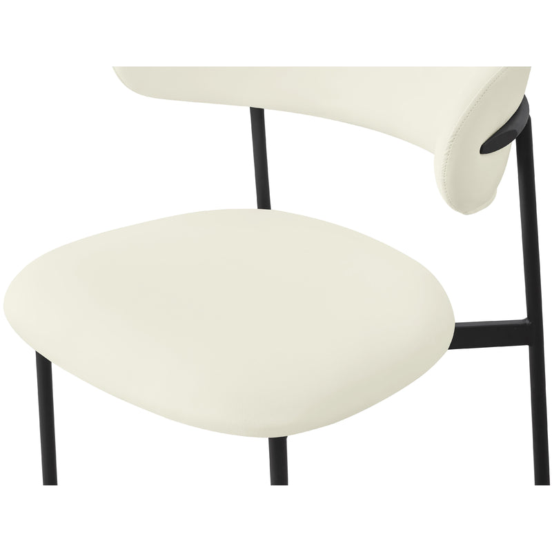 Meridian Lupita Cream Vegan Leather Dining Chair IMAGE 7