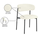 Meridian Lupita Cream Vegan Leather Dining Chair IMAGE 9