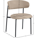 Meridian Lupita Taupe Vegan Leather Dining Chair IMAGE 10