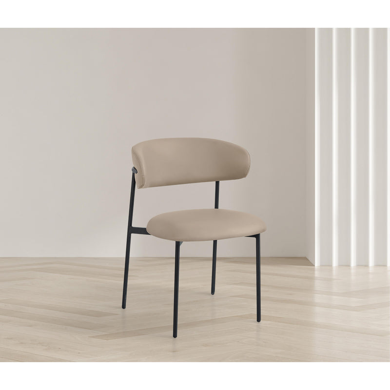 Meridian Lupita Taupe Vegan Leather Dining Chair IMAGE 2
