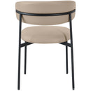 Meridian Lupita Taupe Vegan Leather Dining Chair IMAGE 3