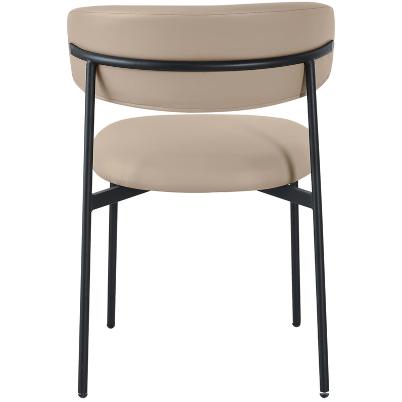 Meridian Lupita Taupe Vegan Leather Dining Chair IMAGE 3