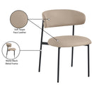 Meridian Lupita Taupe Vegan Leather Dining Chair IMAGE 9