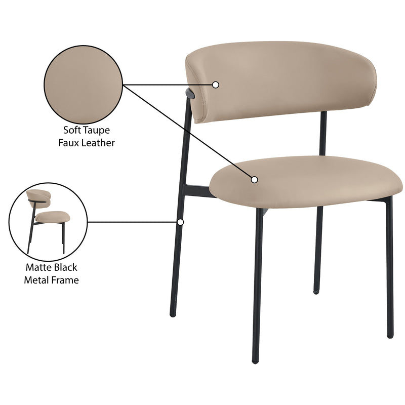 Meridian Lupita Taupe Vegan Leather Dining Chair IMAGE 9