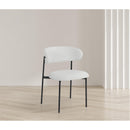 Meridian Lupita White Vegan Leather Dining Chair IMAGE 2